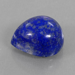 Lápis-lazúli azul natural 4,74ct, formato de pêra, opaco