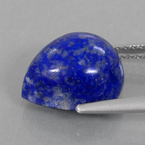 Lápis-lazúli azul natural 4,74ct, formato de pêra, opaco