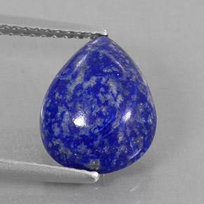 Lápis-lazúli azul natural 3,72ct, formato de pêra, opaco