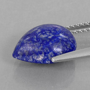Lápis-lazúli azul natural 3,72ct, formato de pêra, opaco