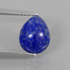 Lápis-lazúli azul natural 1,70ct, formato de pêra, opaco