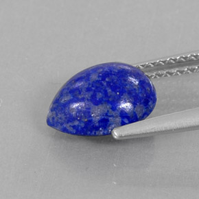 Lápis-lazúli azul natural 1,70ct, formato de pêra, opaco