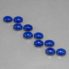 Pedras preciosas de lápis-lazúli azul natural de  ct, corte oval, opaco