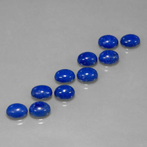 Pedras preciosas de lápis-lazúli azul natural de  ct, corte oval, opaco