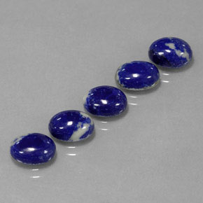 Pedras preciosas de lápis-lazúli azul natural de  ct, corte oval, opaco
