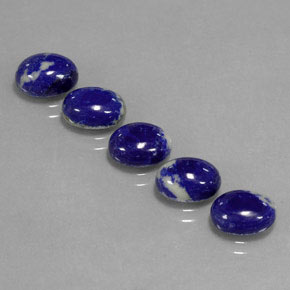 Pedras preciosas de lápis-lazúli azul natural de  ct, corte oval, opaco