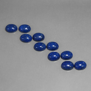 Pedras preciosas de lápis-lazúli azul natural de  ct, corte oval, opaco