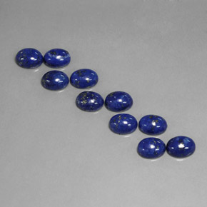 Pedras preciosas de lápis-lazúli azul natural de  ct, corte oval, opaco