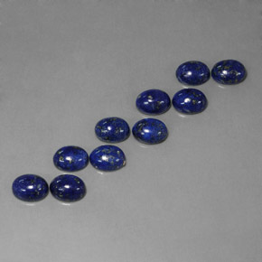 Pedras preciosas de lápis-lazúli azul natural de  ct, corte oval, opaco