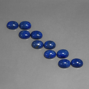Pedras preciosas de lápis-lazúli azul natural de  ct, corte oval, opaco
