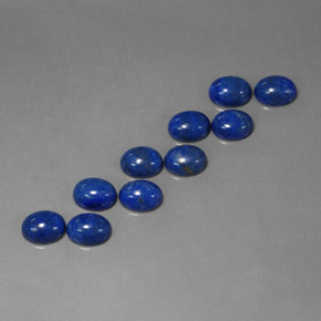 Pedras preciosas de lápis-lazúli azul natural de  ct, corte oval, opaco