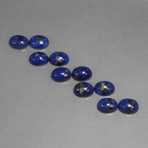 Pedras preciosas de lápis-lazúli azul natural de  ct, corte oval, opaco