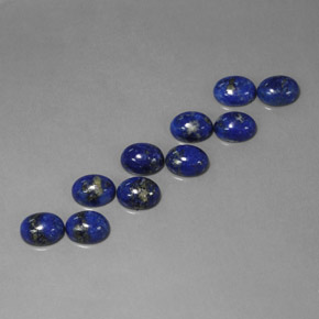 Pedras preciosas de lápis-lazúli azul natural de  ct, corte oval, opaco