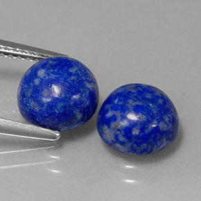 Pedras preciosas de lápis-lazúli azul natural de  ct, corte redondo, opaco