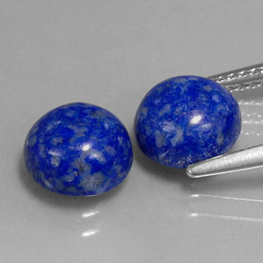 Pedras preciosas de lápis-lazúli azul natural de  ct, corte redondo, opaco