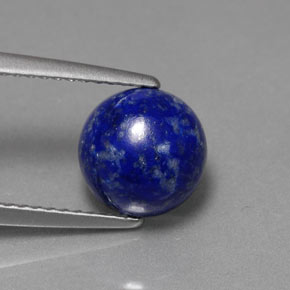 Lápis-lazúli azul natural 2,66ct, corte redondo, opaco