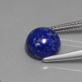 Lápis-lazúli azul natural 2,66ct, corte redondo, opaco