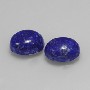 Pedras preciosas de lápis-lazúli azul natural de  ct, corte oval, opaco