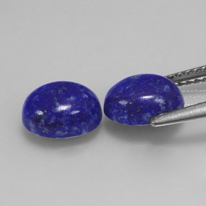 Pedras preciosas de lápis-lazúli azul natural de  ct, corte oval, opaco