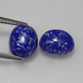 Pedras preciosas de lápis-lazúli azul natural de  ct, corte oval, opaco