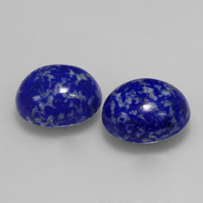 Pedras preciosas de lápis-lazúli azul natural de  ct, corte oval, opaco