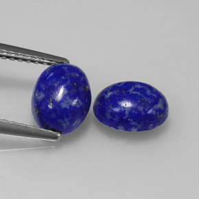 Pedras preciosas de lápis-lazúli azul natural de  ct, corte oval, opaco