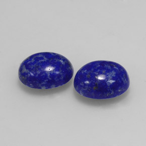 Pedras preciosas de lápis-lazúli azul natural de  ct, corte oval, opaco
