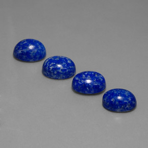 Pedras preciosas de lápis-lazúli azul natural de  ct, corte oval, opaco