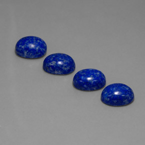 Pedras preciosas de lápis-lazúli azul natural de  ct, corte oval, opaco