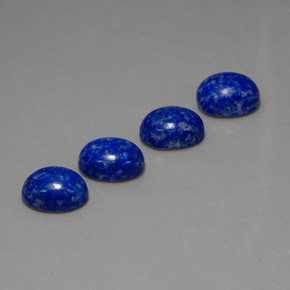 Pedras preciosas de lápis-lazúli azul natural de  ct, corte oval, opaco