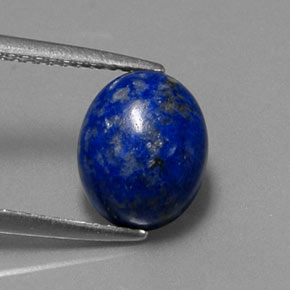 Lápis-lazúli azul natural 3,46ct, corte oval, opaco