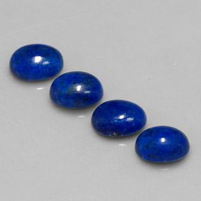 Pedras preciosas de lápis-lazúli azul natural de  ct, corte oval, opaco