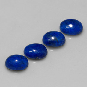 Pedras preciosas de lápis-lazúli azul natural de  ct, corte oval, opaco