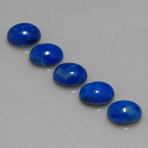 Pedras preciosas de lápis-lazúli azul natural de  ct, corte oval, opaco