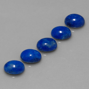 Pedras preciosas de lápis-lazúli azul natural de  ct, corte oval, opaco