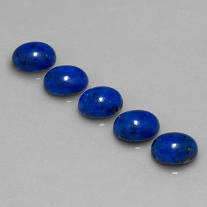 Pedras preciosas de lápis-lazúli azul natural de  ct, corte oval, opaco