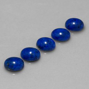 Pedras preciosas de lápis-lazúli azul natural de  ct, corte oval, opaco