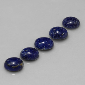 Pedras preciosas de lápis-lazúli azul natural de  ct, corte oval, opaco
