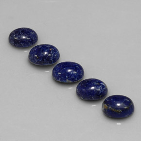 Pedras preciosas de lápis-lazúli azul natural de  ct, corte oval, opaco