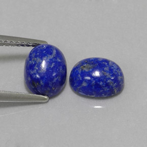 Pedras preciosas de lápis-lazúli azul natural de  ct, corte oval, opaco