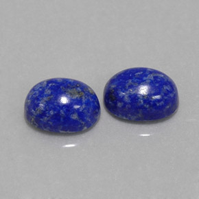 Pedras preciosas de lápis-lazúli azul natural de  ct, corte oval, opaco