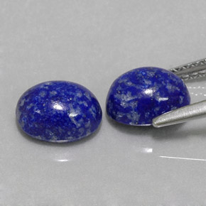Pedras preciosas de lápis-lazúli azul natural de  ct, corte oval, opaco