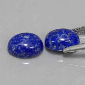 Pedras preciosas de lápis-lazúli azul natural de  ct, corte oval, opaco