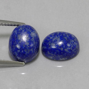 Pedras preciosas de lápis-lazúli azul natural de  ct, corte oval, opaco