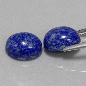 Pedras preciosas de lápis-lazúli azul natural de  ct, corte oval, opaco