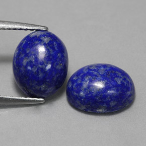 Pedras preciosas de lápis-lazúli azul natural de  ct, corte oval, opaco