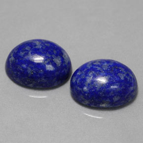 Pedras preciosas de lápis-lazúli azul natural de  ct, corte oval, opaco