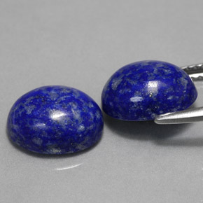 Pedras preciosas de lápis-lazúli azul natural de  ct, corte oval, opaco