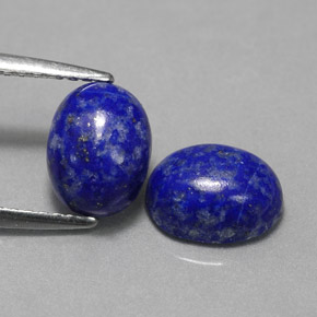 Pedras preciosas de lápis-lazúli azul natural de  ct, corte oval, opaco