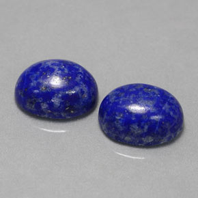 Pedras preciosas de lápis-lazúli azul natural de  ct, corte oval, opaco